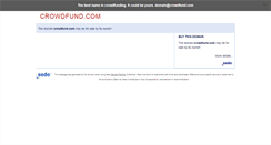 Desktop Screenshot of crowdfund.com
